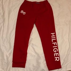 Red Tommy Hilfiger sweatpants